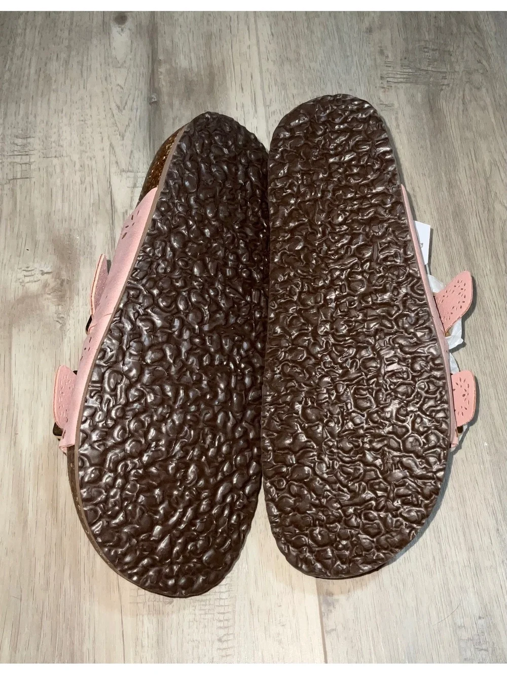 Time and Tru Women's Pink Double Buckle Slide Sandals Size 7